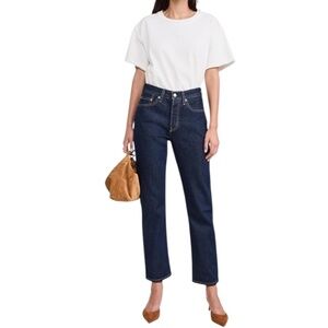 Levis 501 original fit button fly dark wash slim straight premium denim jeans 27